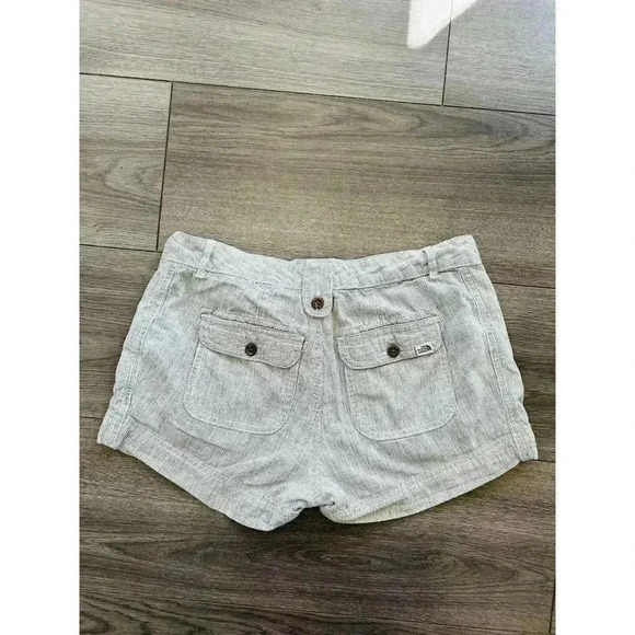 The North Face Women's Shorts Size 2 Linen Blend Striped Pockets Lightweight I1 - Picture 2 of 8